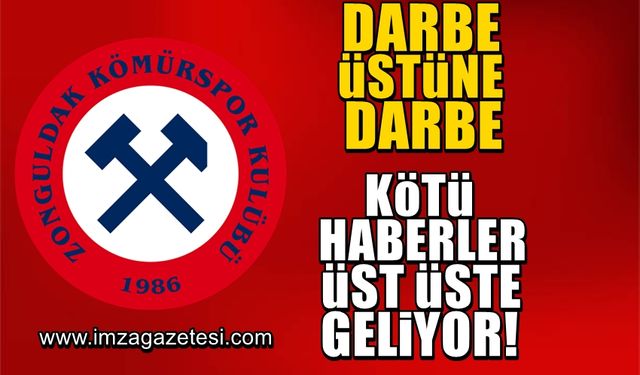 Darbe üstüne darbe! Zonguldak Kömürspor kötü haberden başını kaldıramıyor...