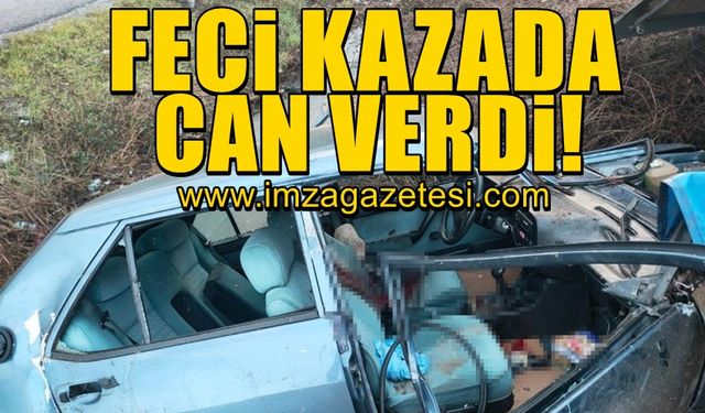 Direksiyon hakimiyetini kaybeden sürücü feci kazada can verdi!