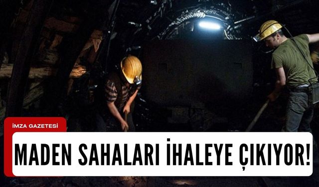 Maden sahaları ihaleye çıkıyor!