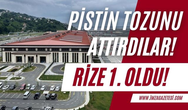 Rize-Artvin Havalimanı, Türkiye genelinde birinci oldu!