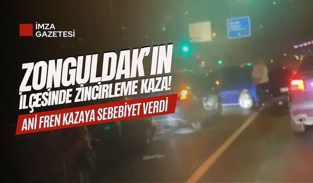 Zonguldak'ın ilçesinde zincirleme kaza!