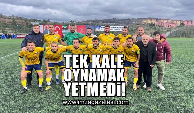 Alaplı Belediyespor tek kale oynamasına rağmen kazanamadı!