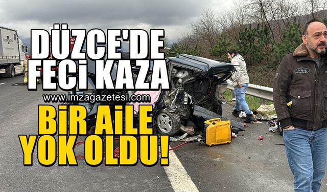 Düzce'de meydana gelen kazada bir aile hayatını kaybetti!