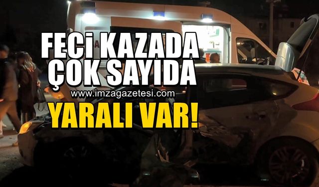 Feci kazada 2 çocuk olmak üzere 5 kişi yaralandı!