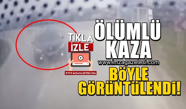 Halk otobüsü ile otomobilin çarpışması sonucunda 1 kişi hayatını kaybetmişti! O kaza böyle görüntülendi...