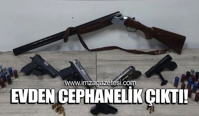 Evden cephanelik çıktı... Polisler bile şaşırdı!