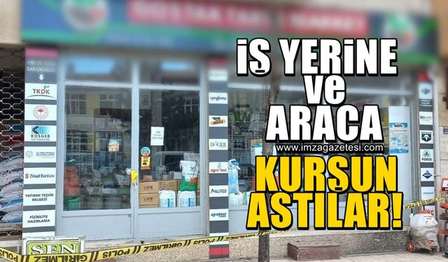 İş yerine ve araca kurşun astılar! Ekipler harekete geçti...