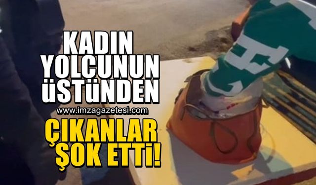 Kadın yolcunun üzerinden çıkanlar pes dedirtti!