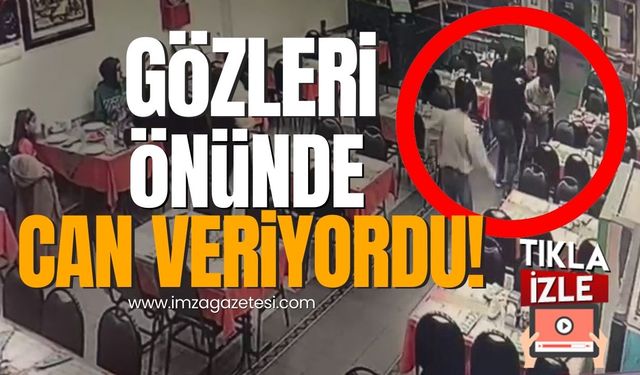 Restoran çalışanının soğukkanlılığı hayat kurtardı!