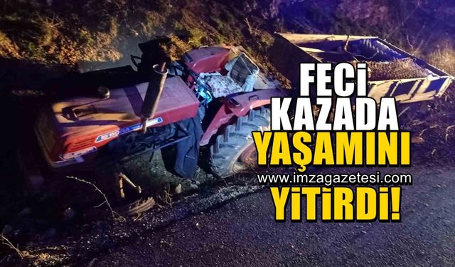 Römorklu traktör şarampole yuvarlandı! Ölü ve yaralı var...