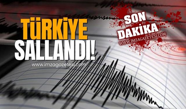 Türkiye 4.5 şiddetinde sarsıldı!