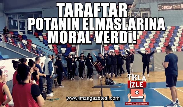 Taraftarlar Potanın Elmaslarına moral verdi!