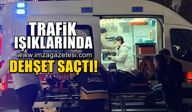 Trafik ışıklarında dehşet kaza! Can pazarı...