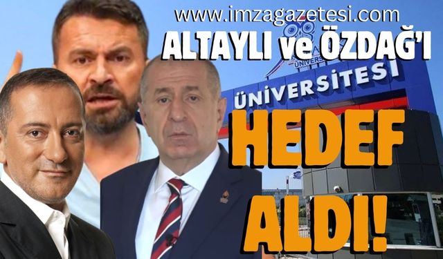 Abdurrahman Uzun, Karabük Üniversitesi üzerinden Fatih Altaylı ve Ümit Özdağ'a sert çıktı!