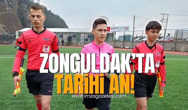 Zonguldak'ta tarihi an! İki kardeş hakem aynı maçta görev aldı