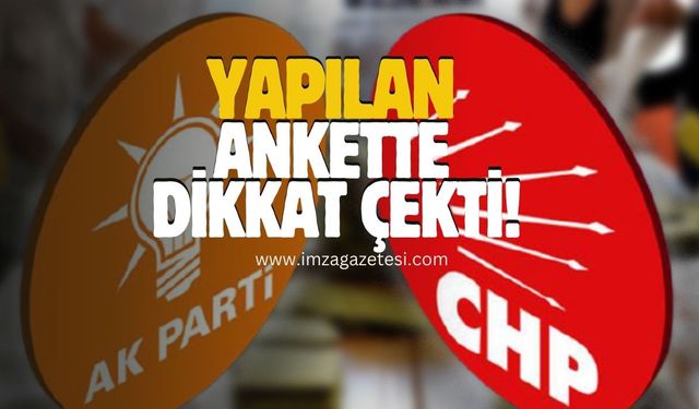 Yapılan ankette AKP ve CHP dikkat çekti!
