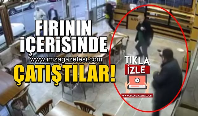 İki esnaf fırının içerisinde silahla çatıştı!