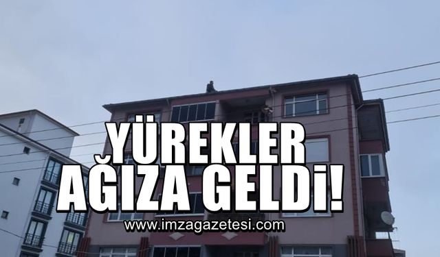 Kdz.Ereğli'de yürekler ağıza geldi! Korku dolu dakikalar...