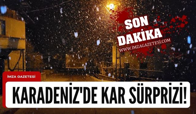 Batı Karadeniz'de kar sürprizi! Kar kalınlığı 10 santimetreyi buldu!