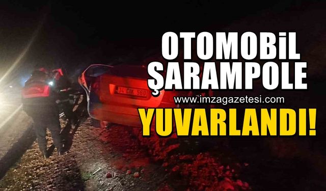 Otomobil şarampole yuvarlandı! Çok sayıda yaralı