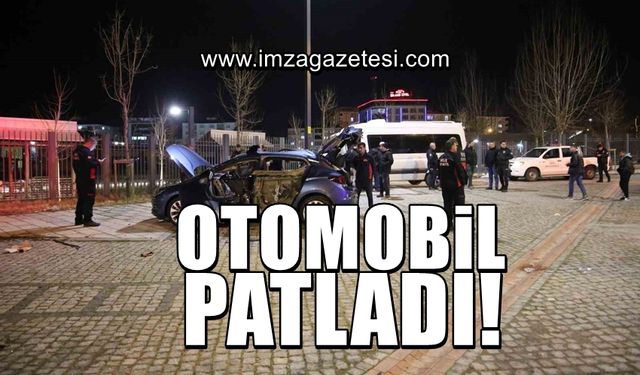 Park halindeki otomobil patladı!