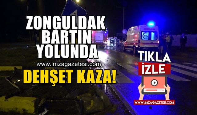 Zonguldak-Bartın yolunda feci kaza! Ortalık savaş alanına döndü