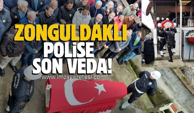 Zonguldaklı polis Oktay Ermişoğlu, son yolculuğuna uğurlandı...