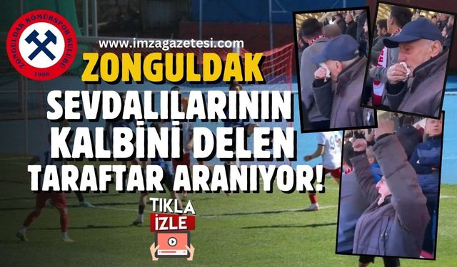 Zonguldakspor'un 89. dakikada golüyle sevinçten ağlayan yaşlı taraftar aranıyor!