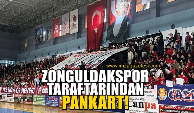 Zonguldaksporlu taraftarlardan muhteşem pankart!