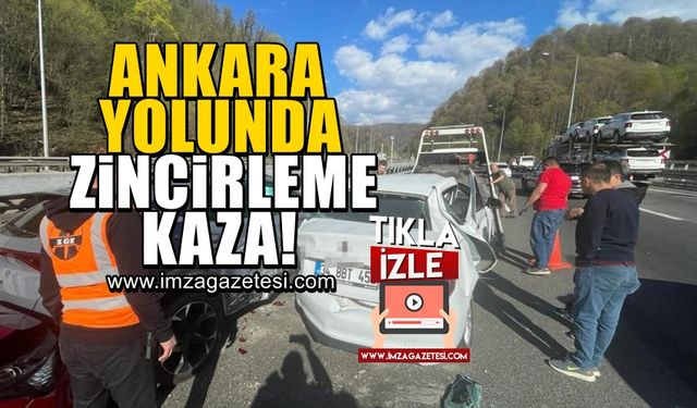 Ankara yolunda zincirleme kaza!