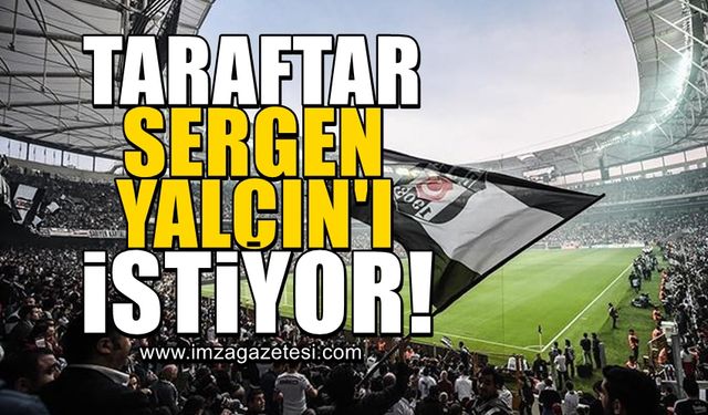 Beşiktaş taraftarı Tüpraş Stadyumu'nda Sergen Yalçın tezahüratı yaptı!
