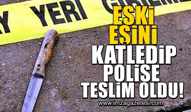 Eski eşini katledip polise teslim oldu!