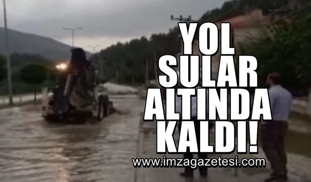 Kastamonu'da yol sular altında kaldı!