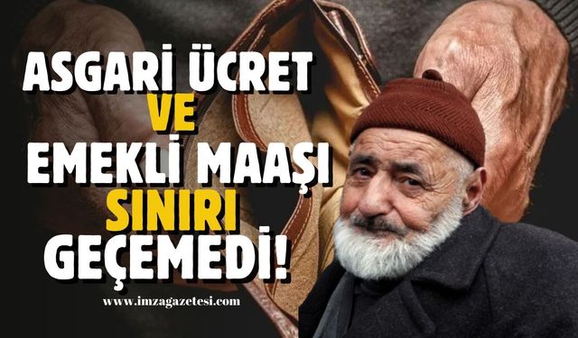 Emekli maaşı ve asgari ücret açlık sınırını geçemedi!