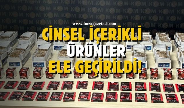 Operasyonda bir iş yerinde cinsel içerikli ürünler ele geçirildi!