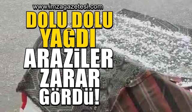 Dolu yağışı tarım arazilerini mahvetti!