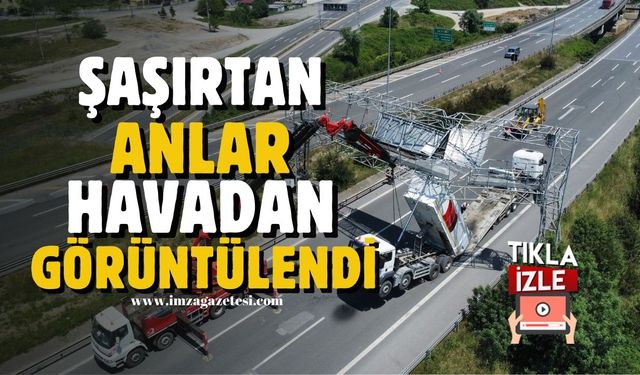 Şaşırtan anlar havadan kaydedildi!