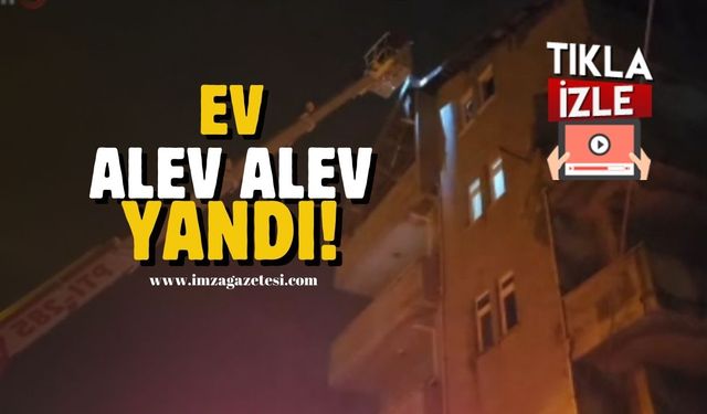 Gece Çıkan Yangında Ev Alevlere Teslim Oldu!