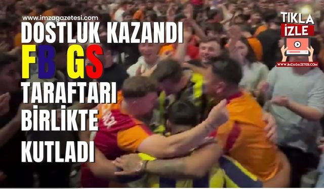 Türkiye'nin özlediği tablo Zonguldak'tan geldi! Fenerbahçe ile Galatasaray taraftarı birlikte eğlendi