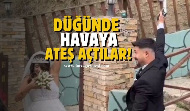 Düğünde havaya ateş skandalı! O damat yakalandı