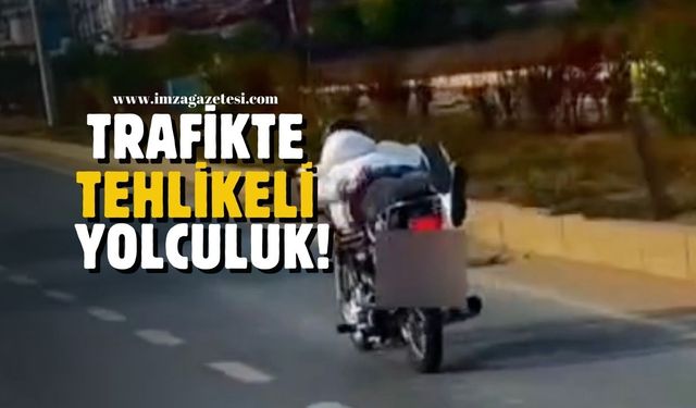 Trafikte tehlikeli yolculuk tepki çekti!