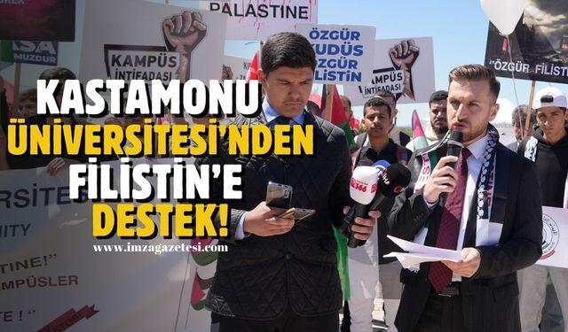 Kastamonu Üniversitesi'nden Filistin'e destek protestosu!