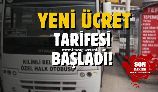 Kilimli Belediyesi yeni otobüs tarifesi belli oldu! Ücretsiz binişlerde değişiklik var mı?