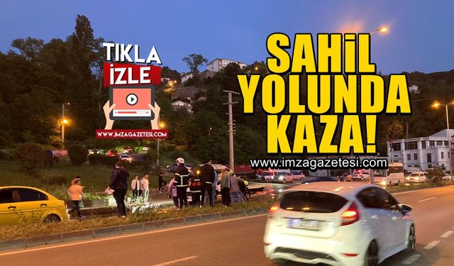 Kozlu sahil yolunda kaza! 1 kişi yaralandı