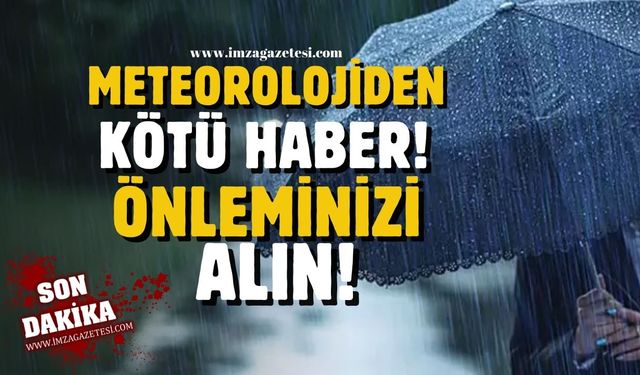 Meteorolojiden Zonguldak, Bartın,Karabük, Bolu ve Düzce için uyarı!