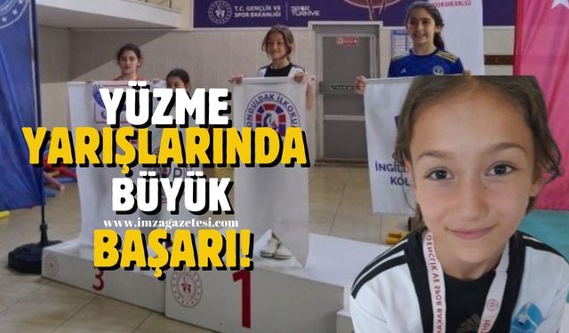 Zonguldak'ta yüzme yarışlarında büyük başarı!