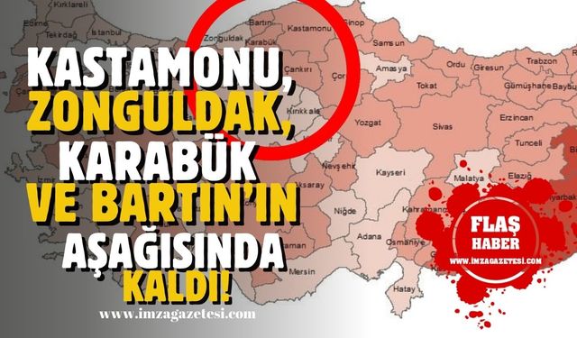 Kastamonu, Karabük, Zonguldak ve Bartın'ın aşağısında kaldı!