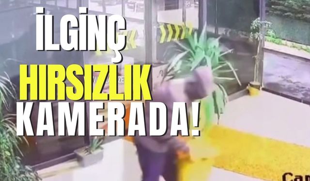 İlginç hırsızlık anları kameraya yansıdı