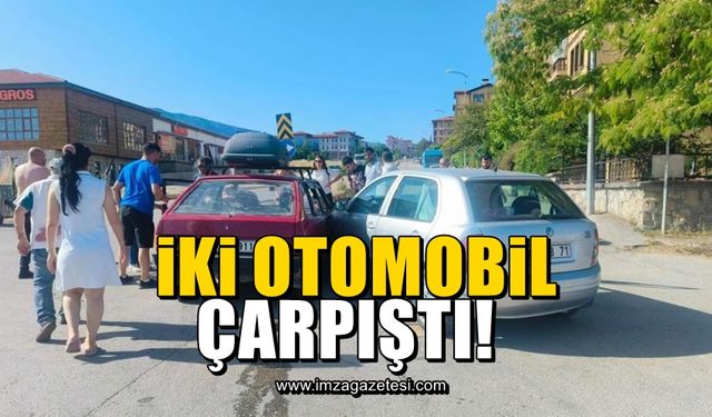 İki otomobil çarpıştı! 1 yaralı...