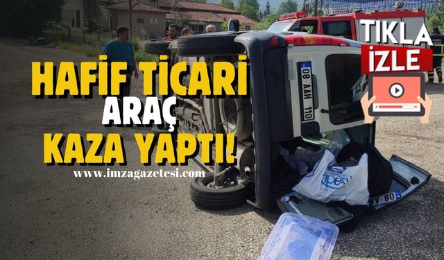 Hafif Ticari Aracın Kaza Anı!